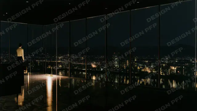 Larping: The penthouse at night (desktop wallpaper)