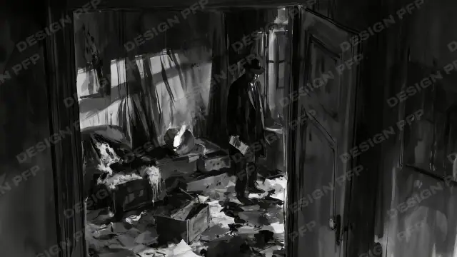 Noir Detective: The Ransacked Apartment (desktop wallpaper)