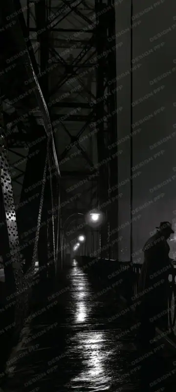 Noir Detective: The Bridge in the Fog (phone wallpaper)