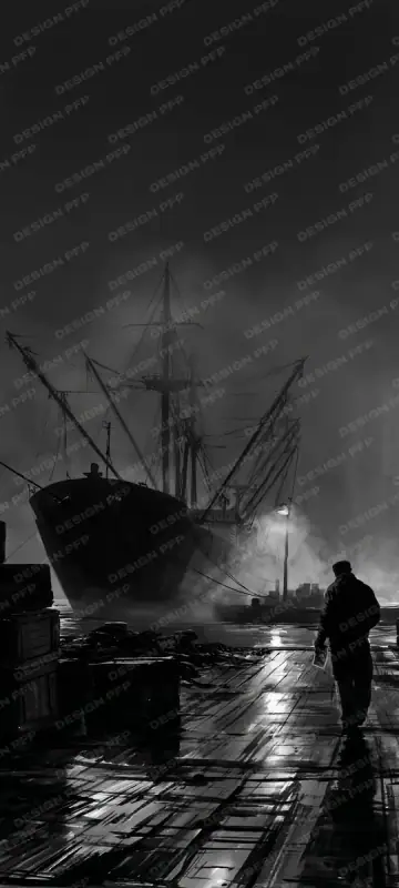 Noir Detective: The Docks (phone wallpaper)