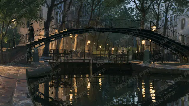 Nuit Parisienne: Canal Saint-Martin (desktop wallpaper)