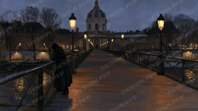 Nuit Parisienne: Pont des Arts (desktop wallpaper)