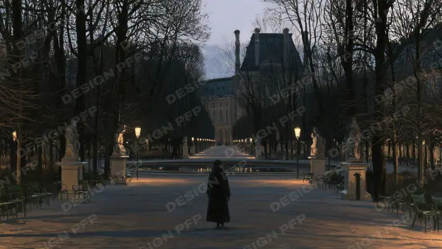 Nuit Parisienne: The Tuileries (desktop wallpaper)