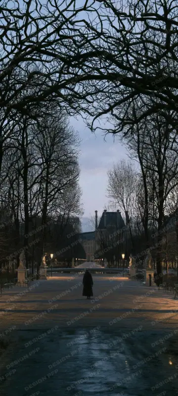 Nuit Parisienne: The Tuileries (phone wallpaper)