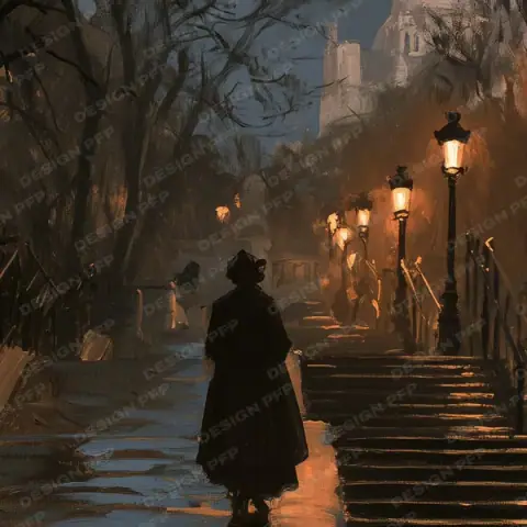 Nuit Parisienne: Sacre-Coeur from the steps (profile picture)