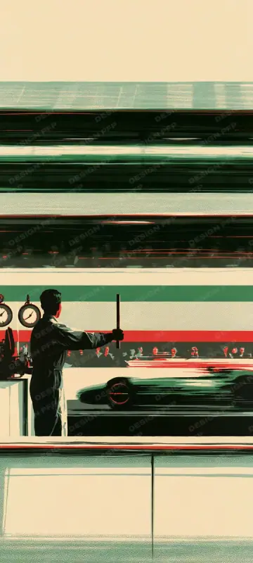 Paddock Vintage: The Pit Board (phone wallpaper)
