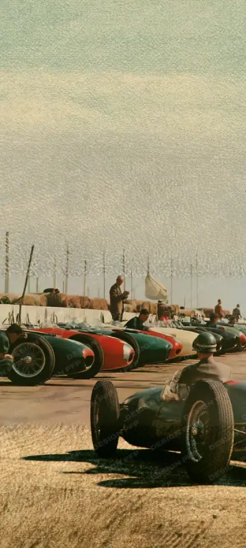 Paddock Vintage: The Starting Grid (phone wallpaper)