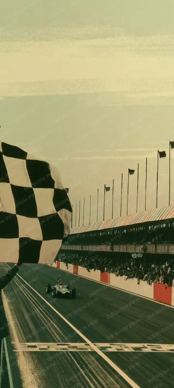 Paddock Vintage: The Chequered Flag (phone wallpaper)