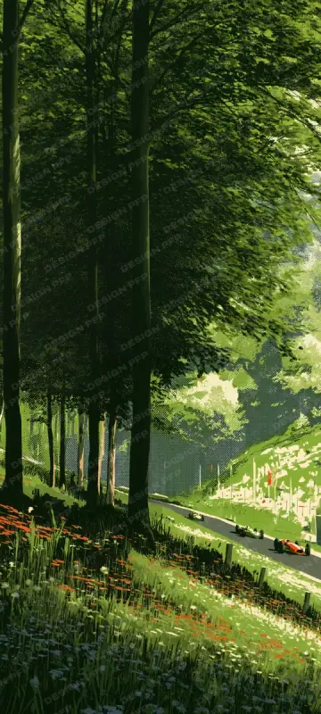 Paddock Vintage: The Circuit Under the Trees (phone wallpaper)