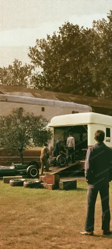 Paddock Vintage: The Transporter (phone wallpaper)