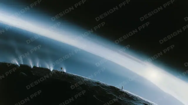 Sidéral: The comet, tail across the frame (desktop wallpaper)