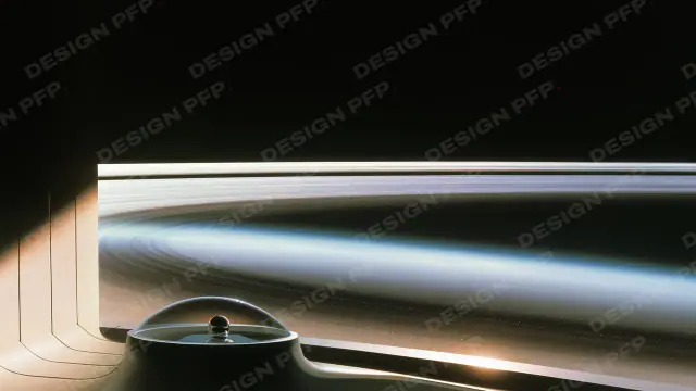 Sidéral: The planet's ring seen edge on (desktop wallpaper)