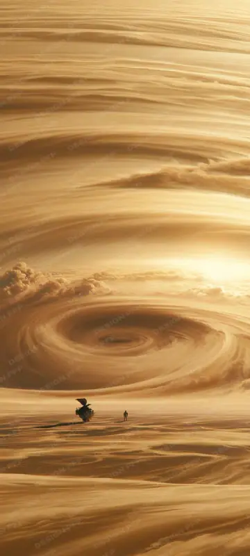 Sidéral: The gas storm from above (phone wallpaper)