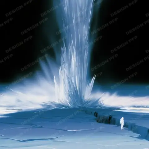 Sidéral: The ice geyser against the black (profile picture)