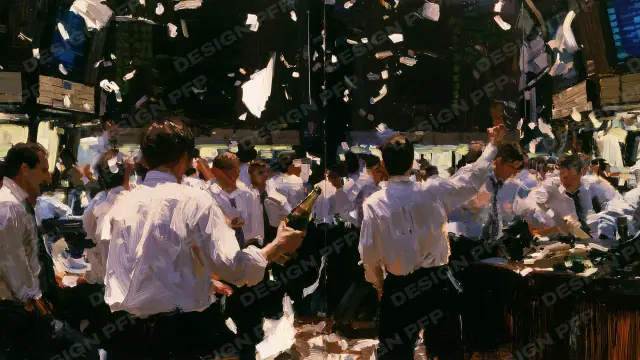 Wolf Street 1994: The rain of bills (desktop wallpaper)